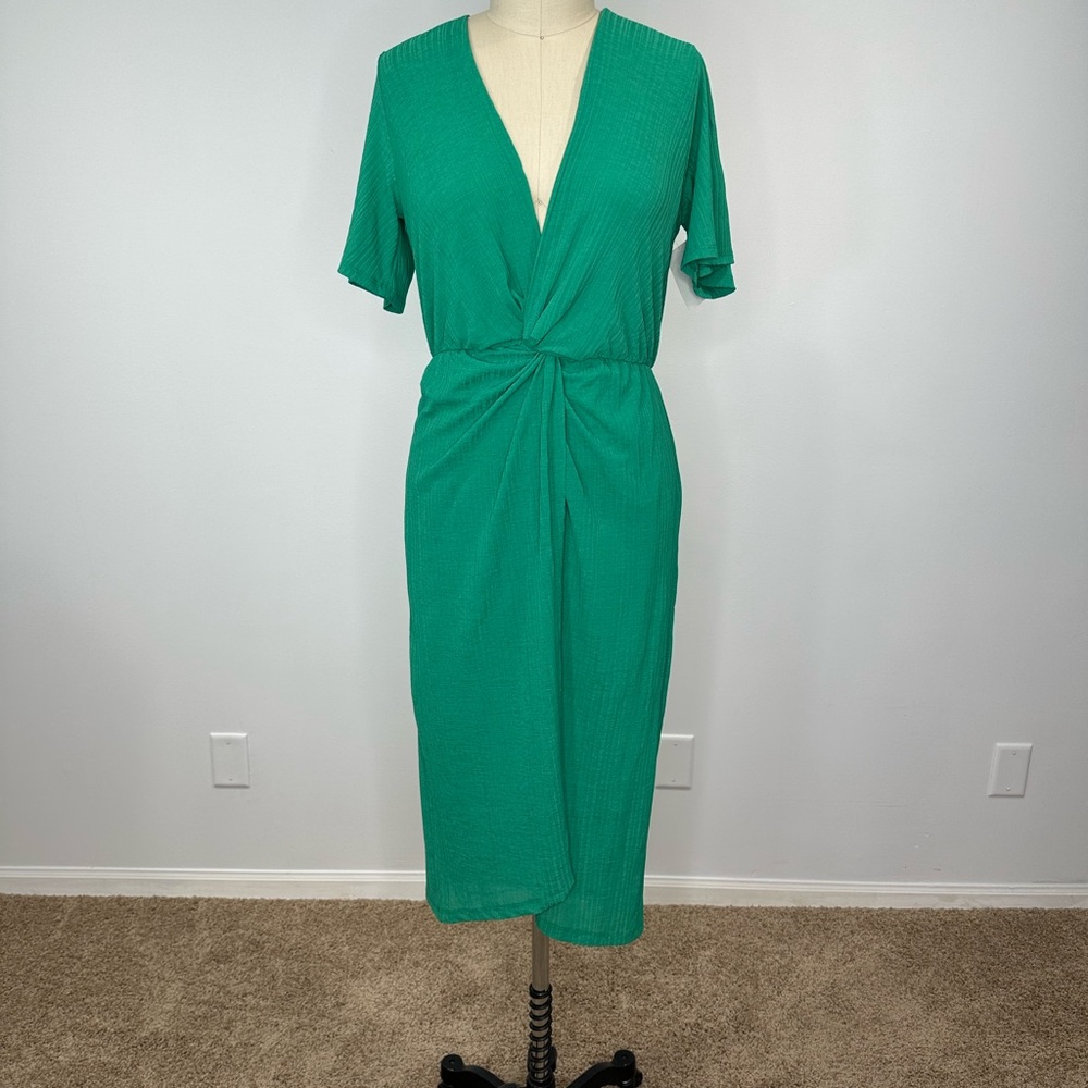 All in Favor Teal Midi Dress